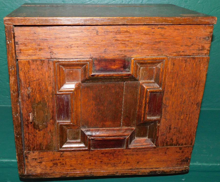 18th C English Oak Spice Cabinet (1 of 3)