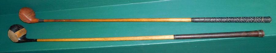 Two Antique Golf Clubs: Two Antique Golf Clubs (Donald J. Ross & A. Tooley & Sons). 44" Long