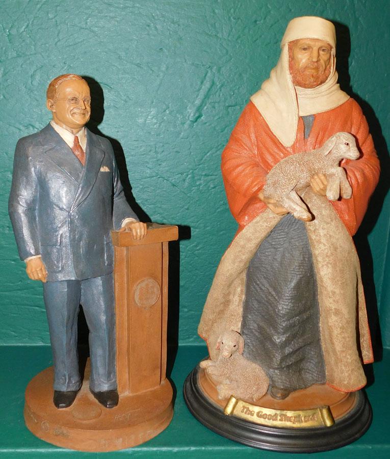 Two Resin Figurines The Good Shepard & Harry Truman (1 of 6)