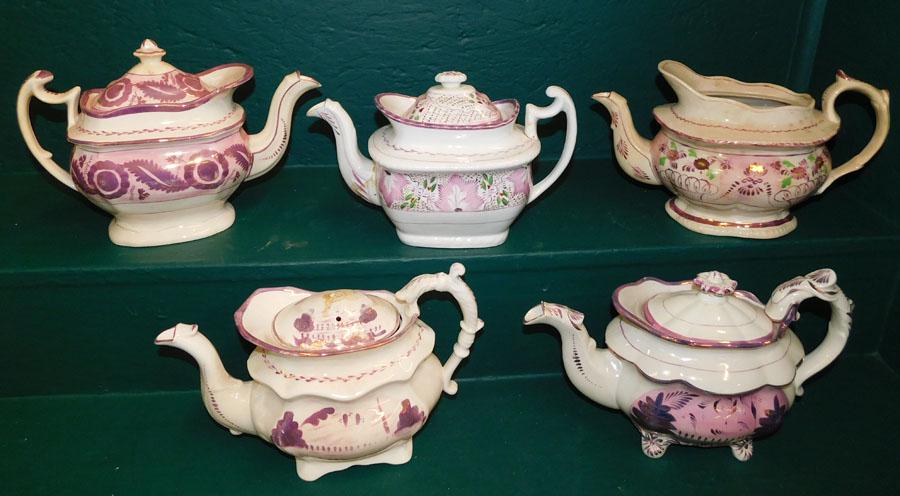 5 Copper Luster Teapots (As Is) (1 of 7)