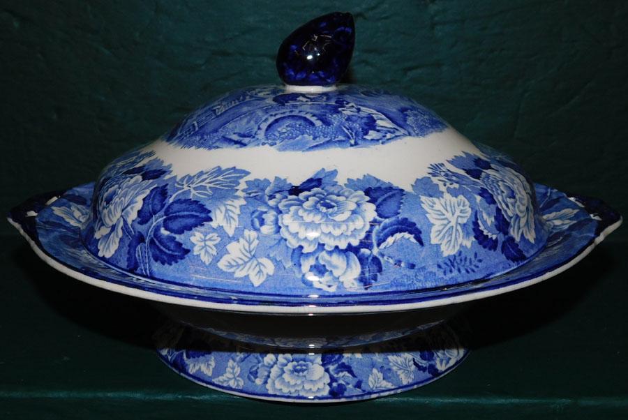 Blue Transferware Covered Dish By Woods & Son (1 of 5)