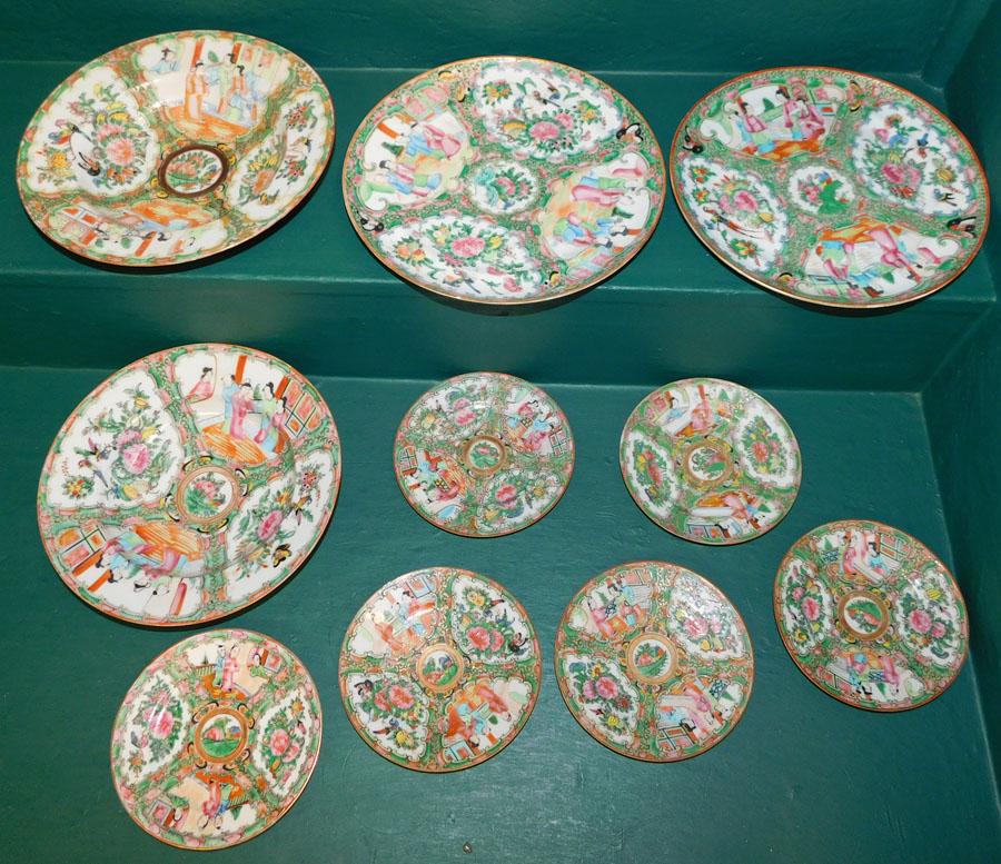 10 Pc 19th C Bowls & Plates (1 of 5)