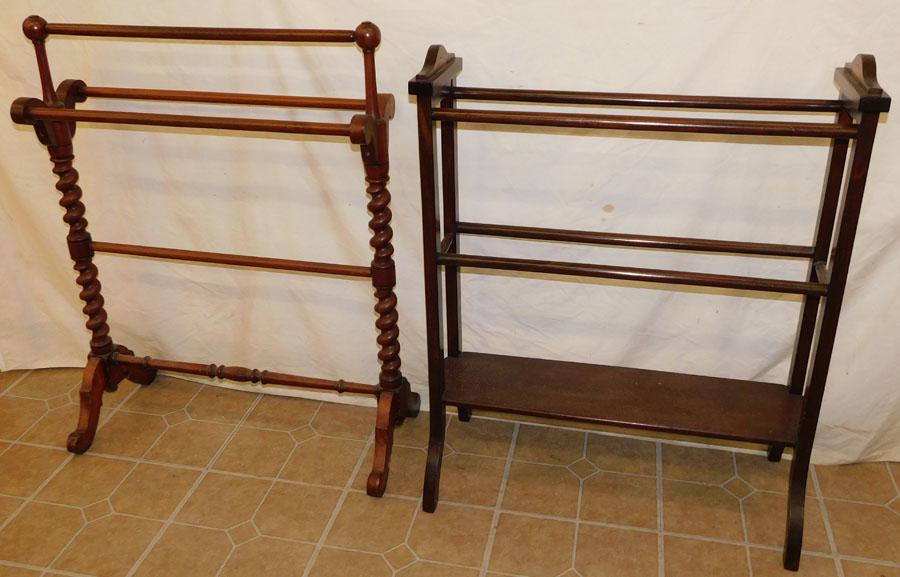 Two Mahogany Towel Racks (1 of 2)