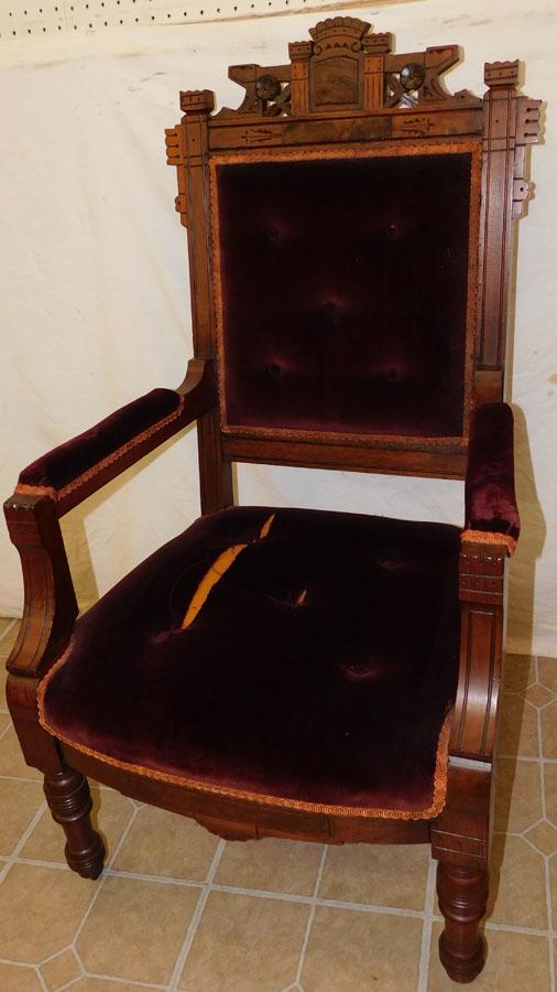 Victorian Walnut Arm Chair (1 of 3)