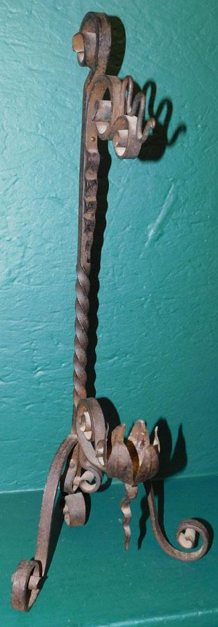 Antique Wrought Iron Candlestick (1 of 2)