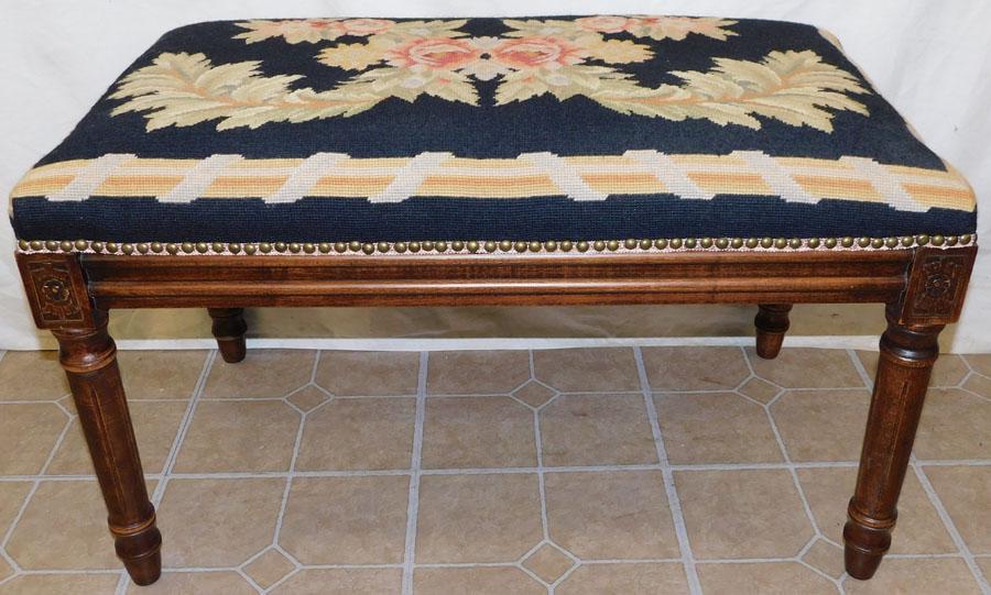 French Style Needlepoint Bench (1 of 3)
