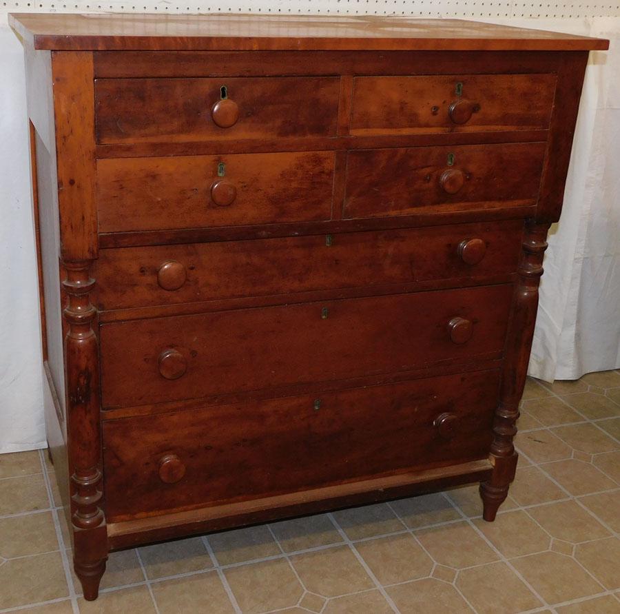 19th C Cherry 2/2/3 Chest (1 of 5)