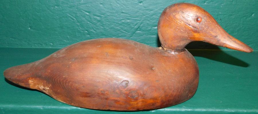 Hand Carved Pine Duck Decoy (1 of 4)