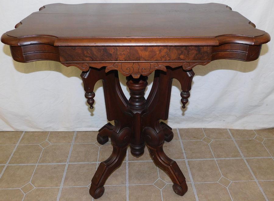 Victorian Shaped Top Walnut Table (1 of 3)