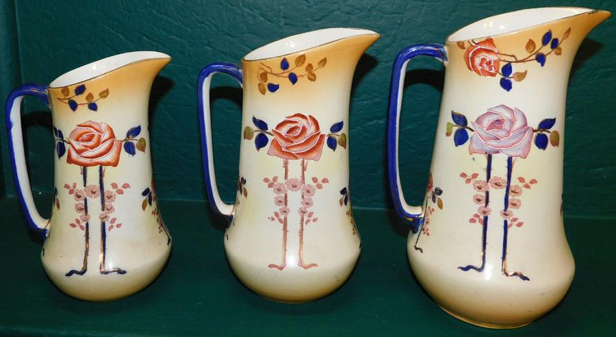 Three Porcelain English Pitchers (1 of 3)