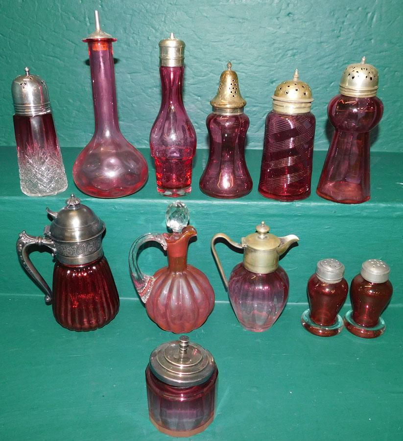 12 Pc Cranberry Glass (1 of 5)