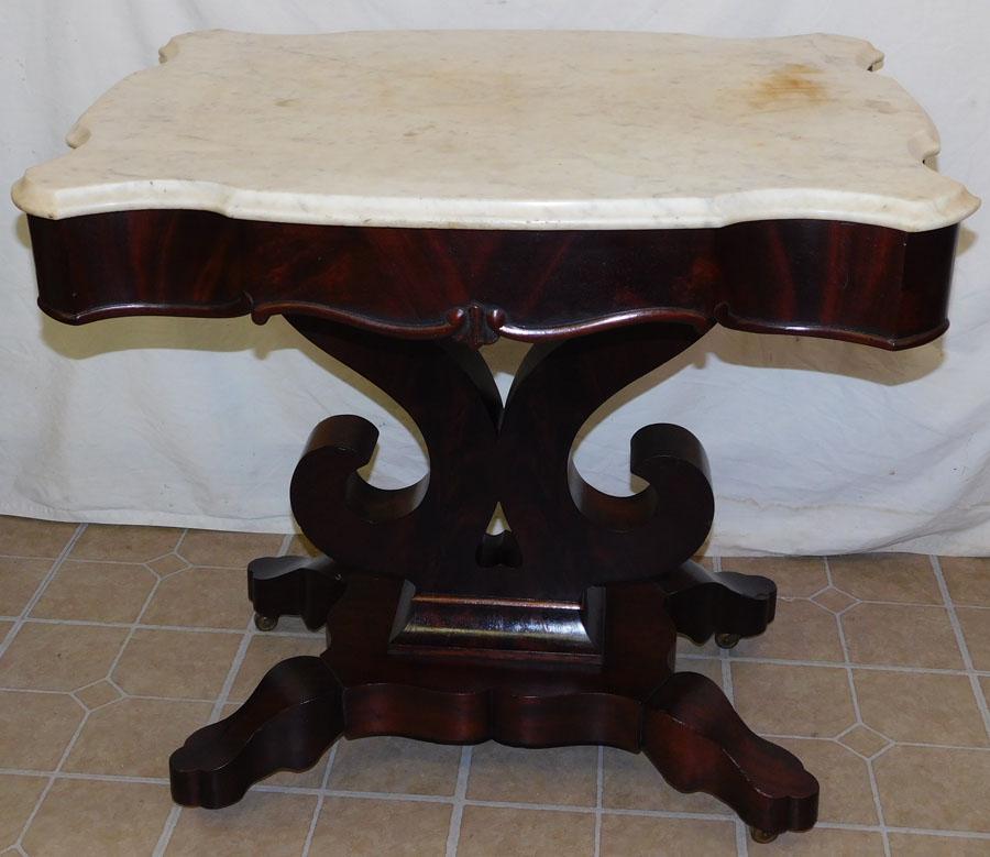 Mahogany Empire Marble Turtle Top Table (1 of 4)