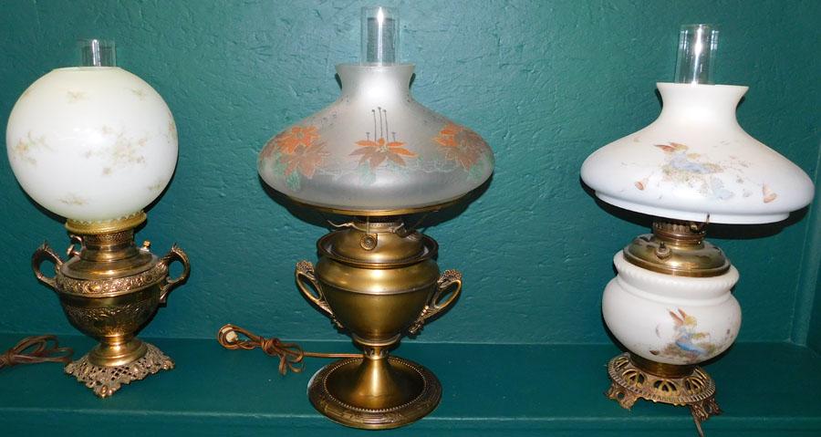 Three Oil Lamps (Electrified) (1 of 5)