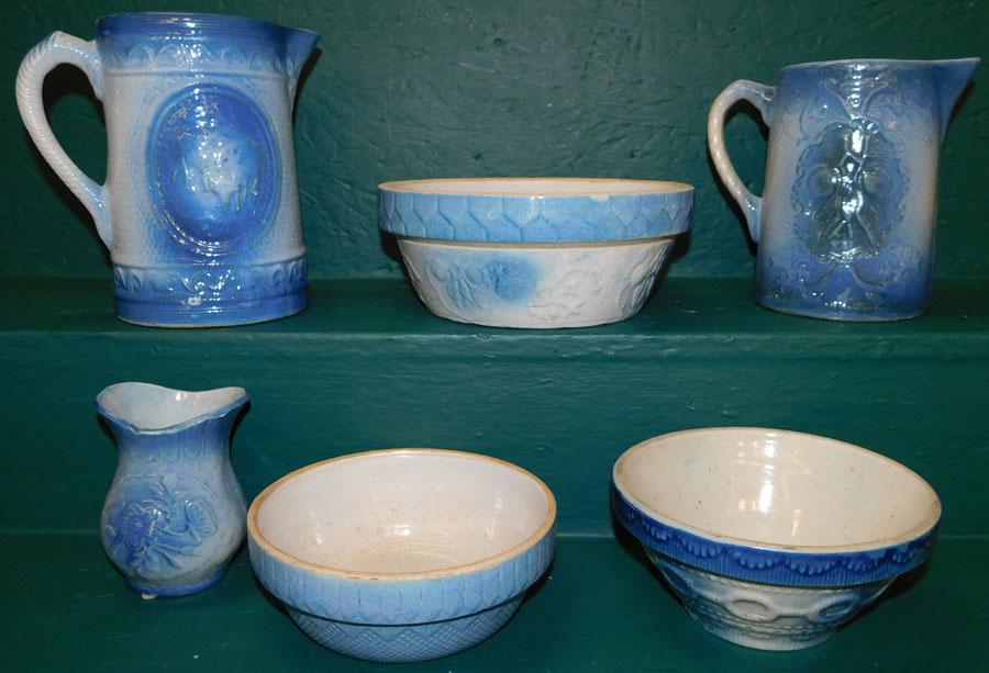 6 Pc Salt Glaze Pottery (1 of 2)