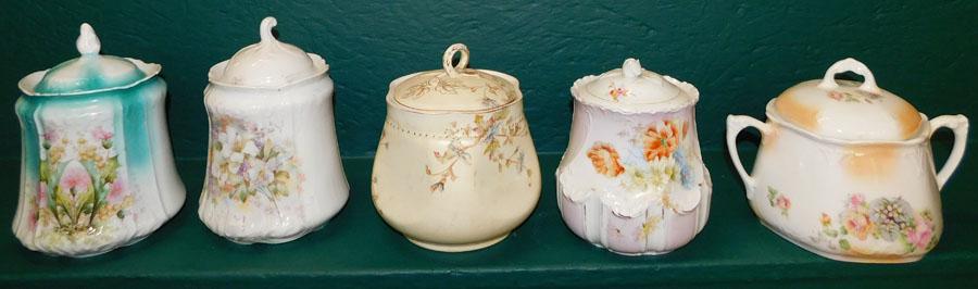 5 Porcelain Biscuit Jars (1 of 6)