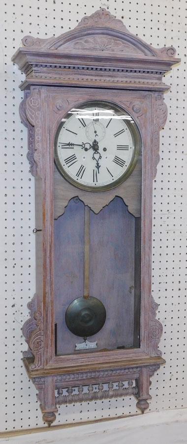 Painted Oak Waterbury Wall Clock (1 of 3)