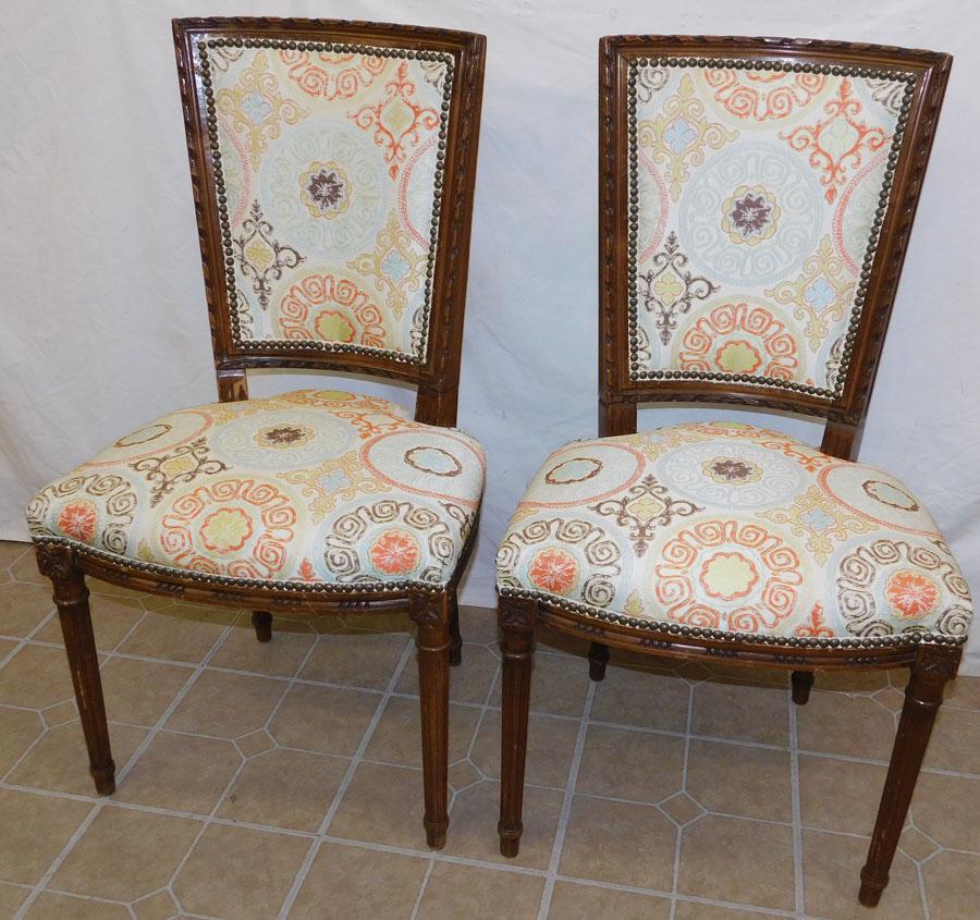 Pair French Walnut Side Chairs (1 of 4)
