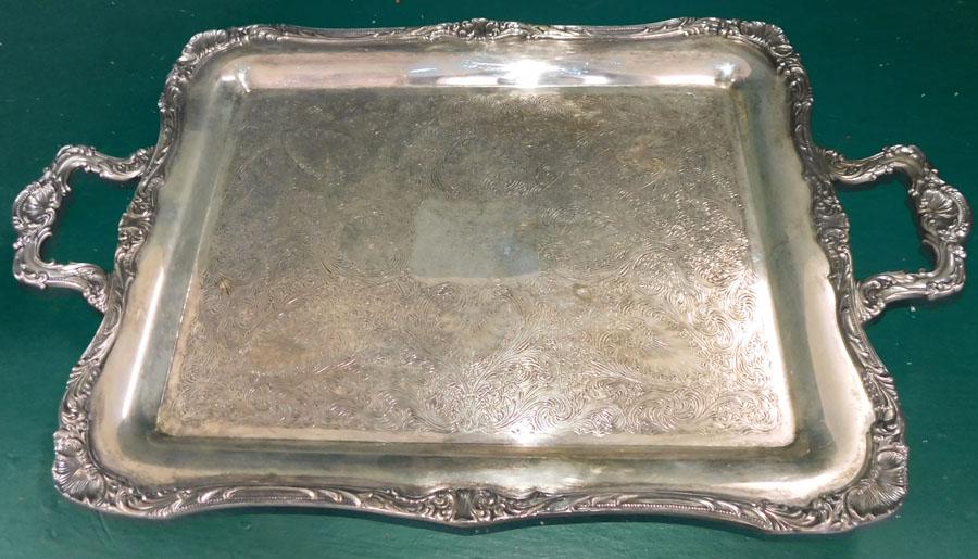 SP Serving Tray By Rogers: SP Serving Tray By Rogers. 24" X 14 1/2"