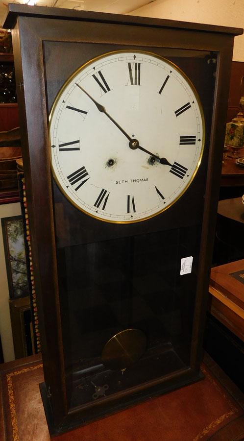 Seth Thomas Wall Clock: Seth Thomas Wall Clock. 14" W 5 3/4" D 30 1/4" H