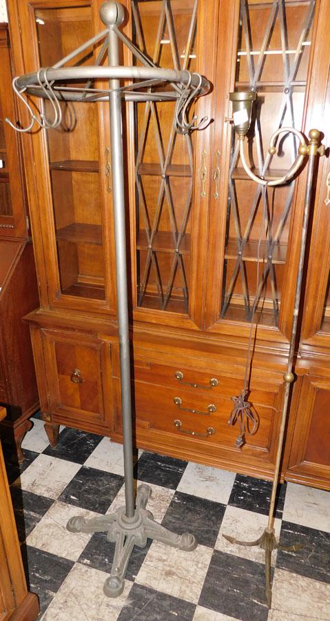 Metal Floor Lamp & Metal Coat Rack: Metal Floor Lamp & Metal Coat Rack. 68" (Coat Rack)