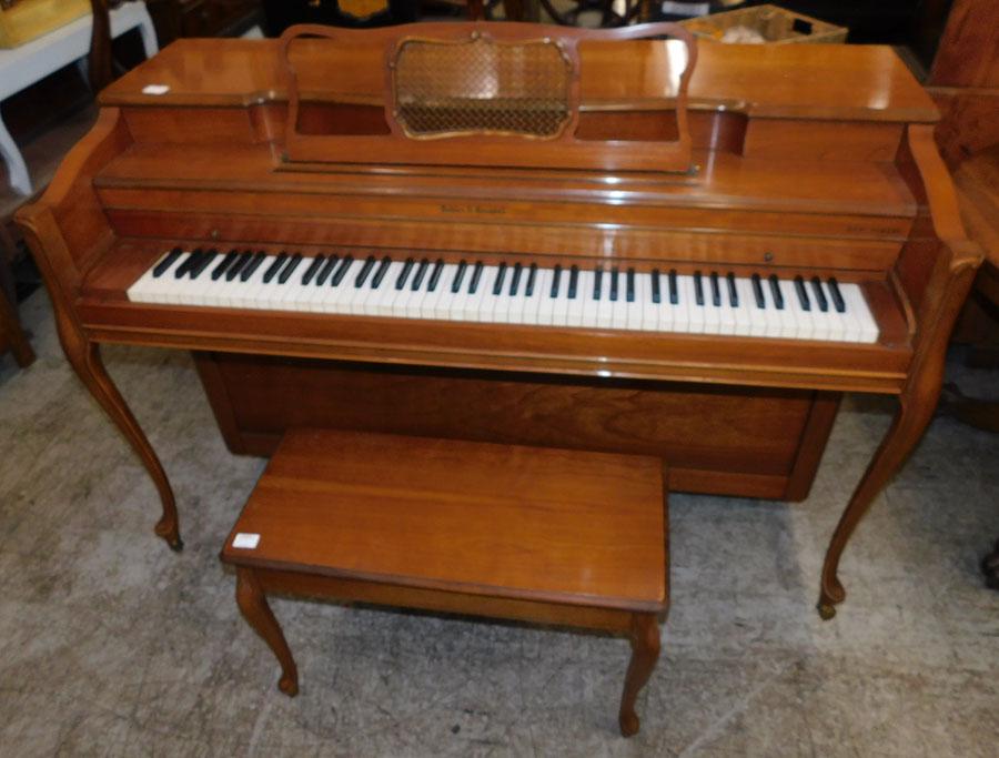 Cherry Piano By Kohler & Campbell W/ Bench: Cherry Piano By Kohler & Campbell W/ Bench. 58 1/2" W 25 1/2" D 42 1/4" H