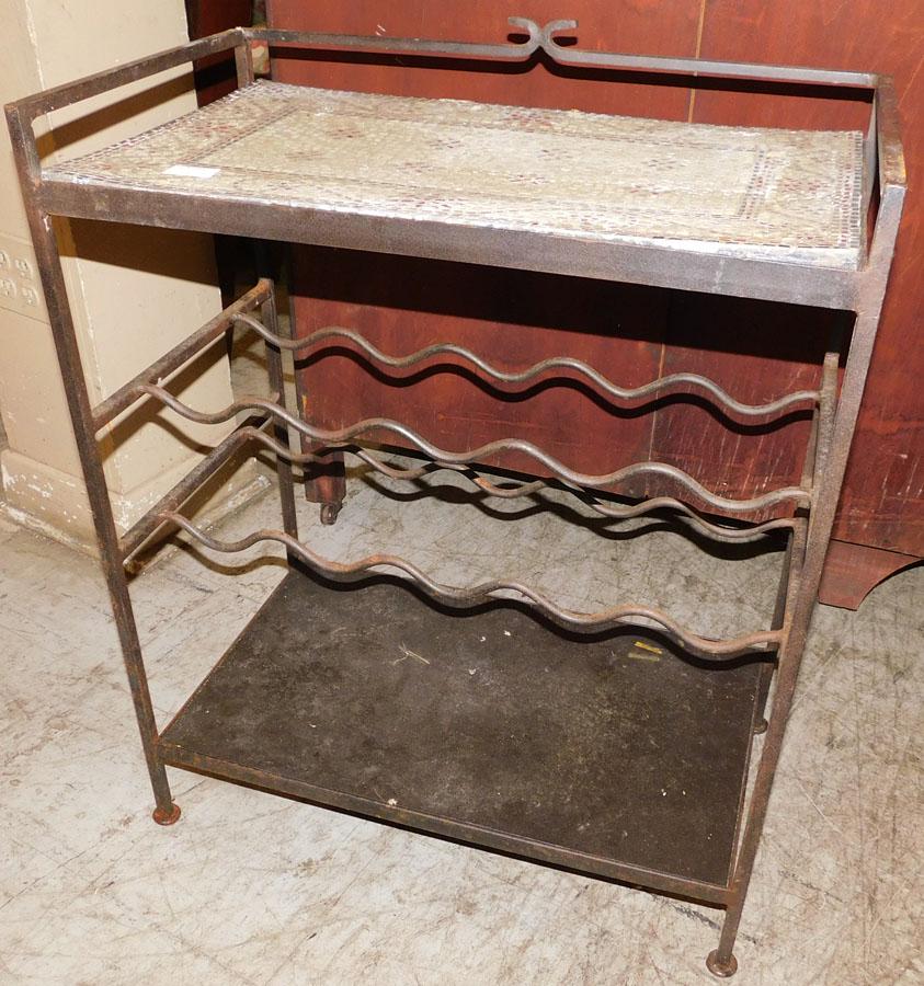 Metal Wine Rack: Metal Wine Rack. 24 1/2" 14" D 31" H