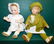 Two Antique Dolls -1 Bisque Head & 1 Paper Mache