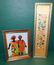 Framed African Hand Made Dolls & Framed Embroidery