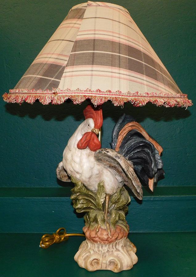 Ceramic Rooster Lamp (1 of 5)