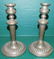Pair Antique Pewter Candlesticks