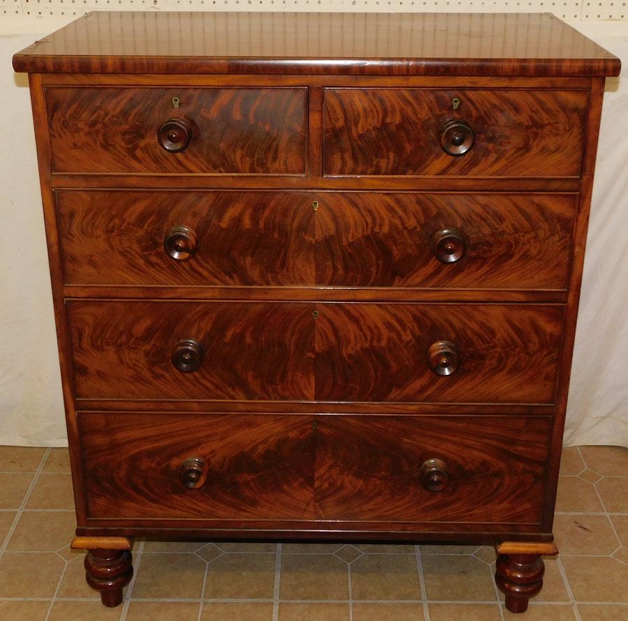 19th C Mahogany 2/3 Drawer Empire Chest (1 of 5)