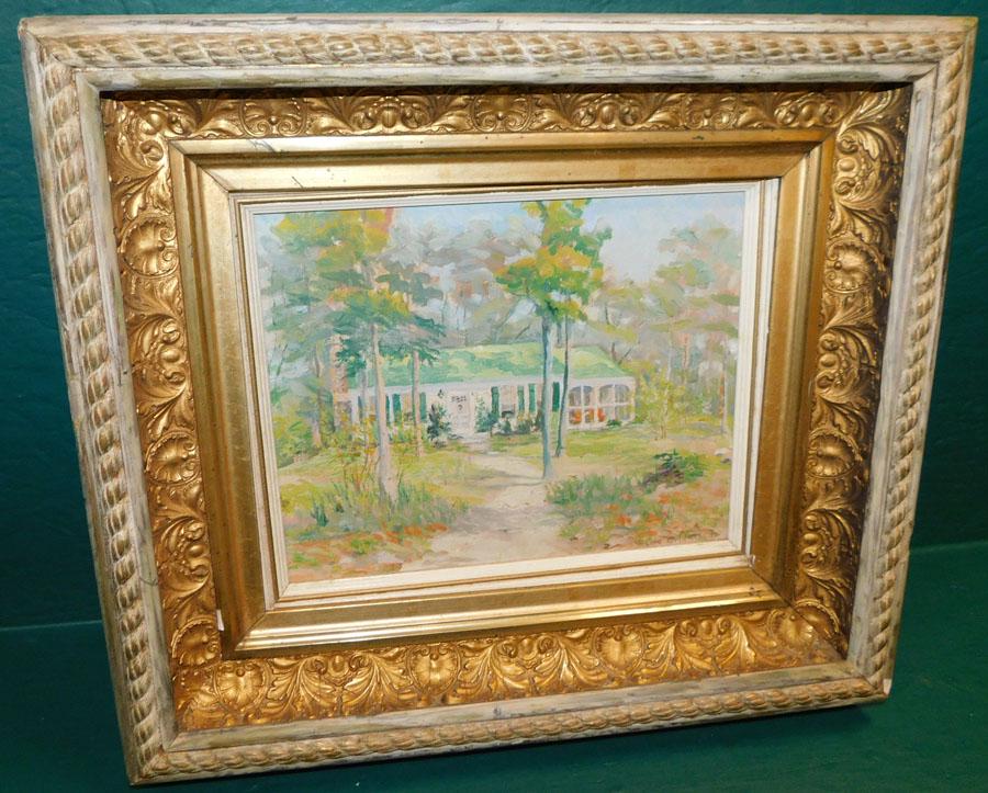 OOB Cottage Scene Signed (1 of 4)