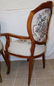 Pair French Rosewood Inlay Arm Chairs - 3