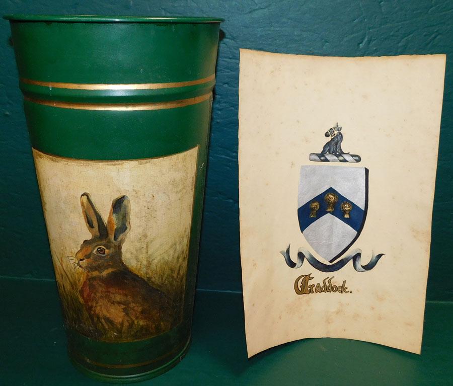 Tole Paint Decorated Umbrella Holder (1 of 3)