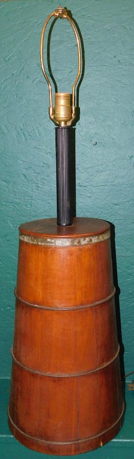 Antique Butter Churn Made Into Lamp: Antique Butter Churn Made Into Lamp. 35 1/2" H