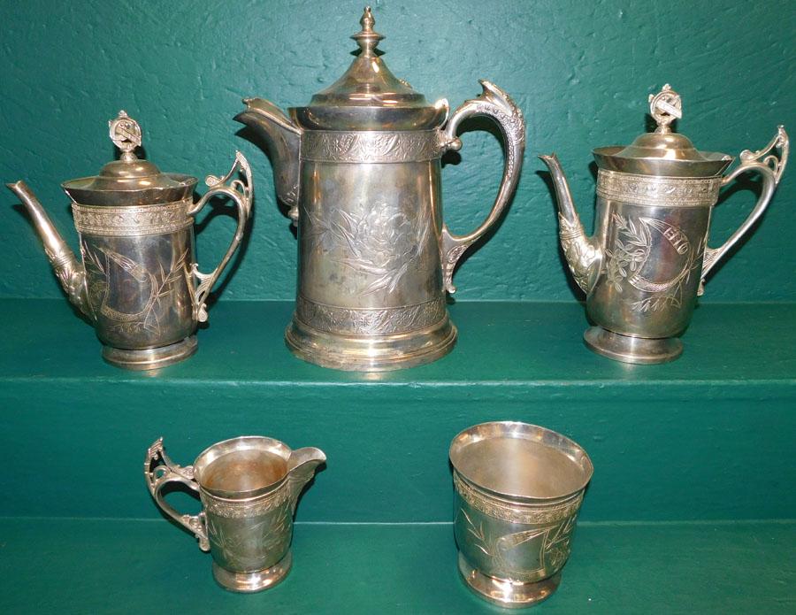 5 Pc Victorian SP Tea Set (1 of 6)