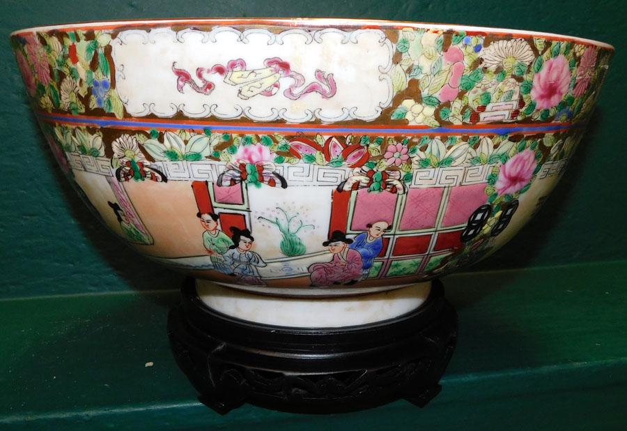 Contemporary Oriental Punchbowl On Stand (1 of 4)
