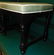 Pair Black lacquered & leather top ottomons - 2
