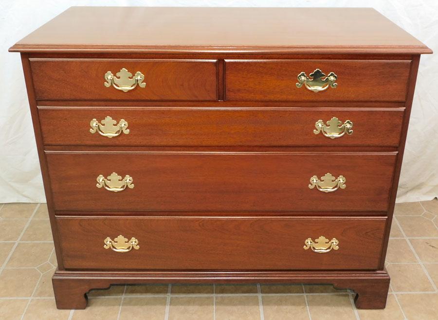 Mahogany 2/3 Chippendale Chest By Henkel Harris: Mahogany 2/3 Chippendale Chest By Henkel Harris. 42" W 20 1/2" D 34 1/2" H