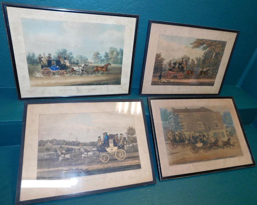 Set Of 4 Engravings Or Prints Of Coaching Scenes (1 of 10)