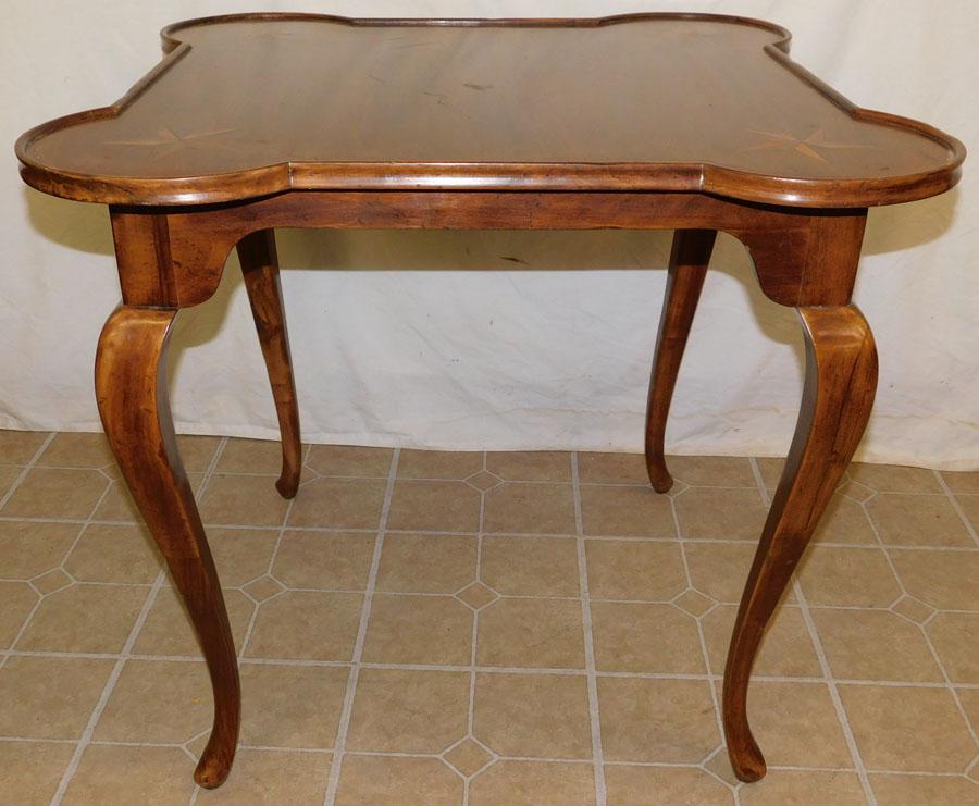 Italian Cherry Star Inlay Game Table (1 of 3)