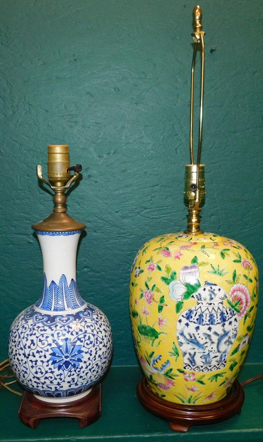 Two Oriental Porcelain Lamps (1 of 3)