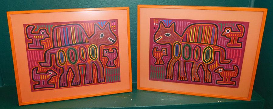 Two Framed Mola Textiles (1 of 4)