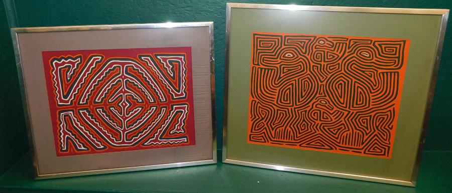 Two Framed Mola Textiles (1 of 4)