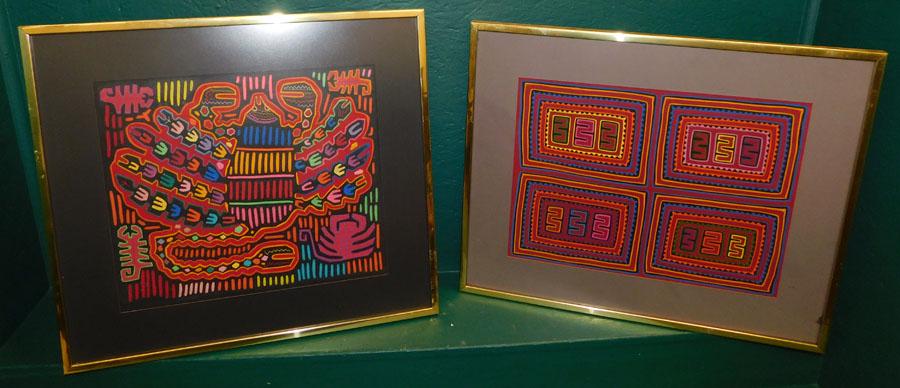 Two Framed Mola Textiles (1 of 4)