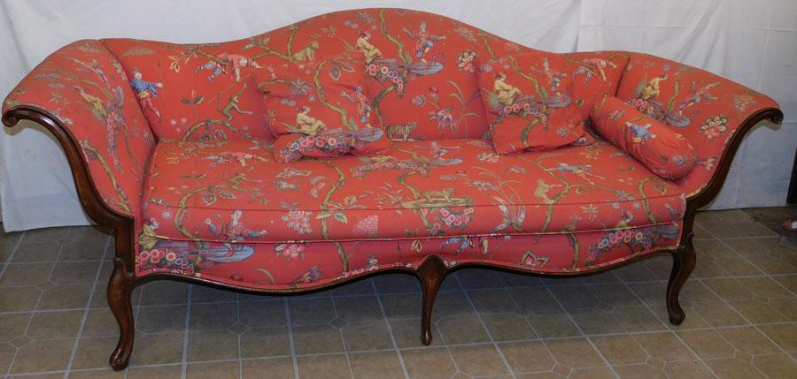 Oriental Upholstered Sofa (1 of 10)