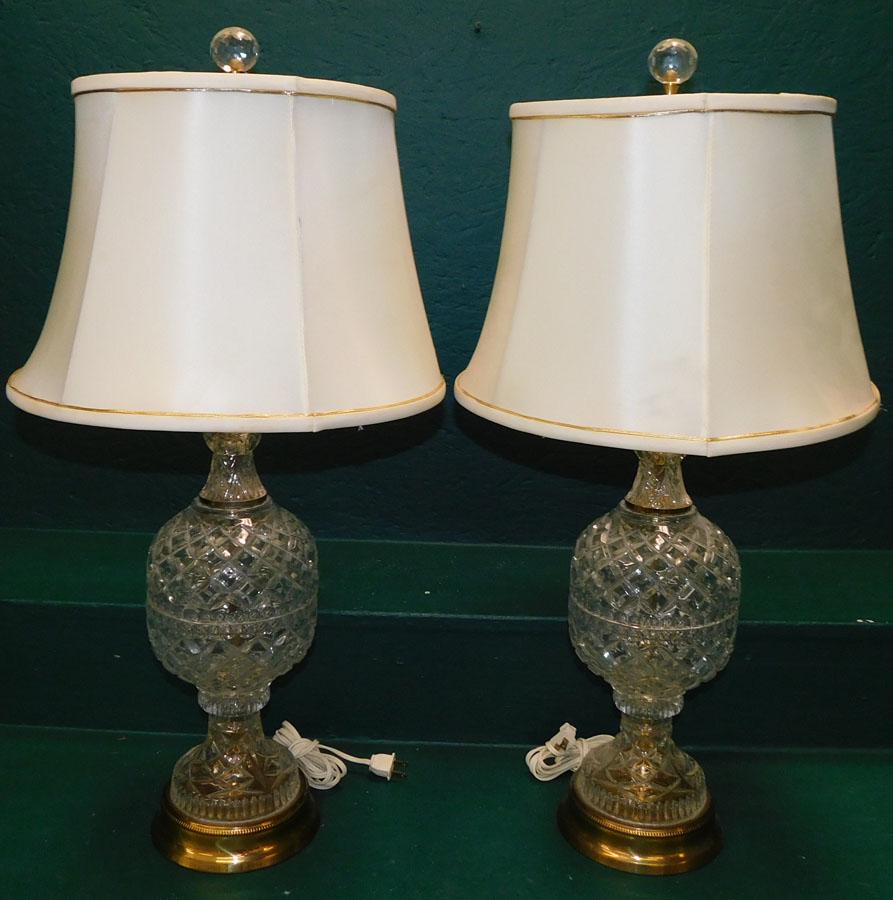 Pair Glass Decorator Lamps (1 of 4)