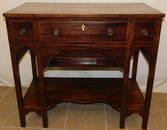 19th C Mahogany Inlaid Silver Server