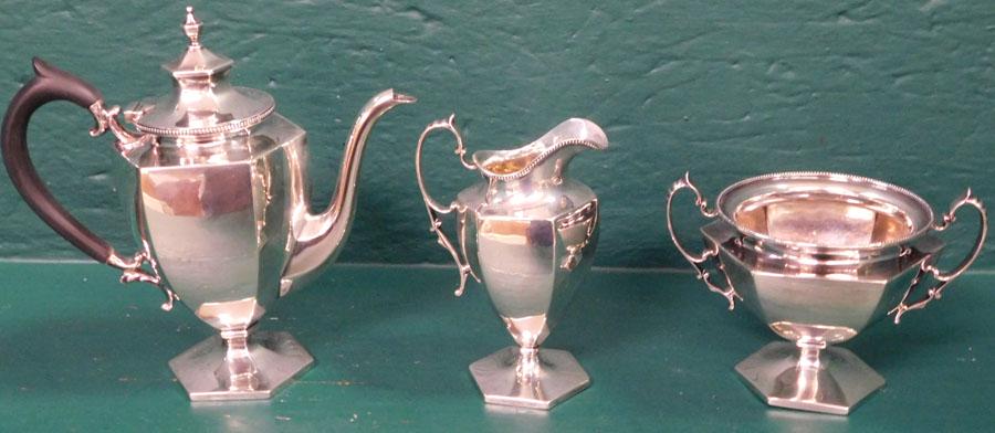 3 Pc Sterling Tea Set (36.7 Toz Gross Weight) (1 of 5)