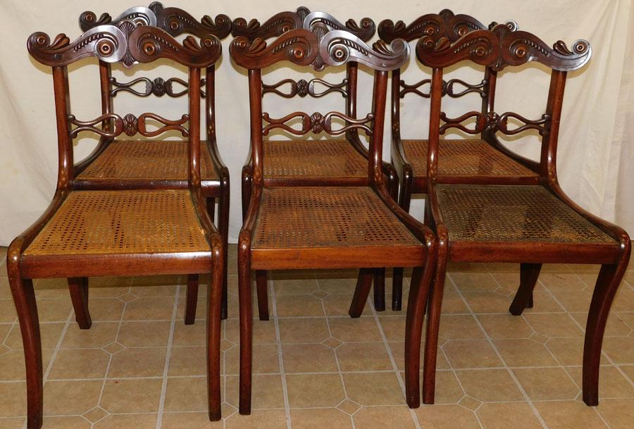 Set 6 Mahogany Regency Dining Chairs (1 of 3)